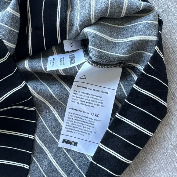 Reformation Striped Short Sleeve Top - Picture 2 of 4